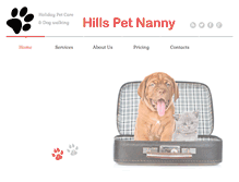 Tablet Screenshot of hillspetnanny.com.au